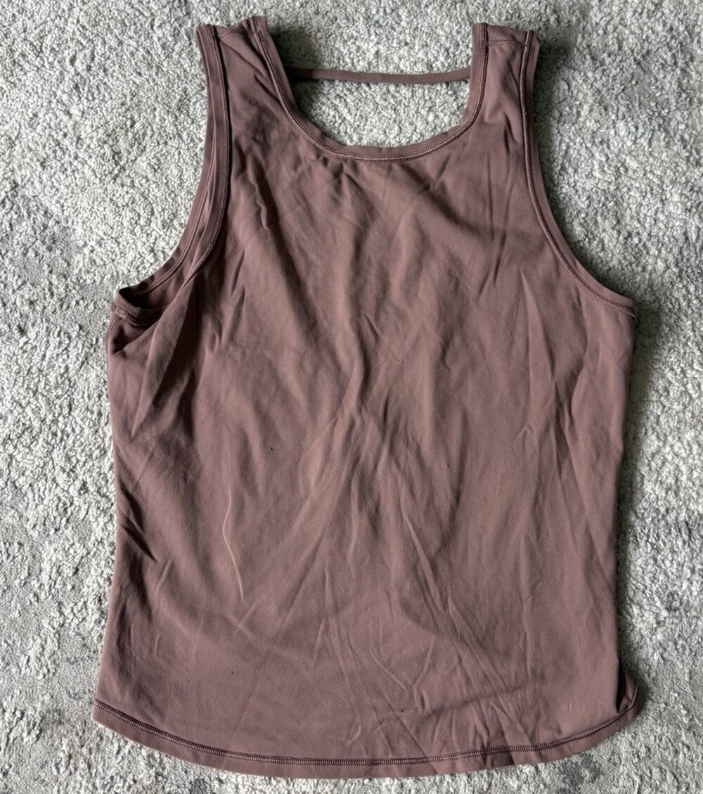 Lululemon Size Large Deep Stretch Tank Pink Nulu